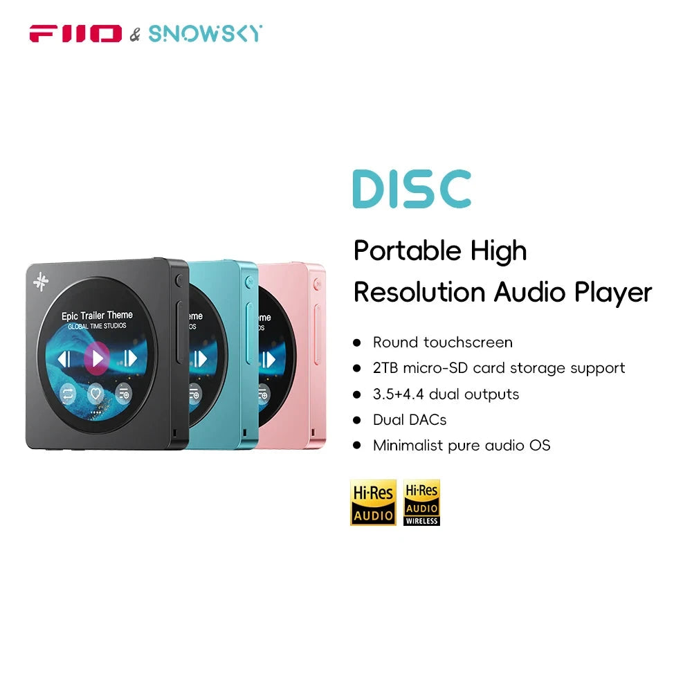FiiO SNOWSKY DISC ポータブル ハイファイ音楽プレーヤー
