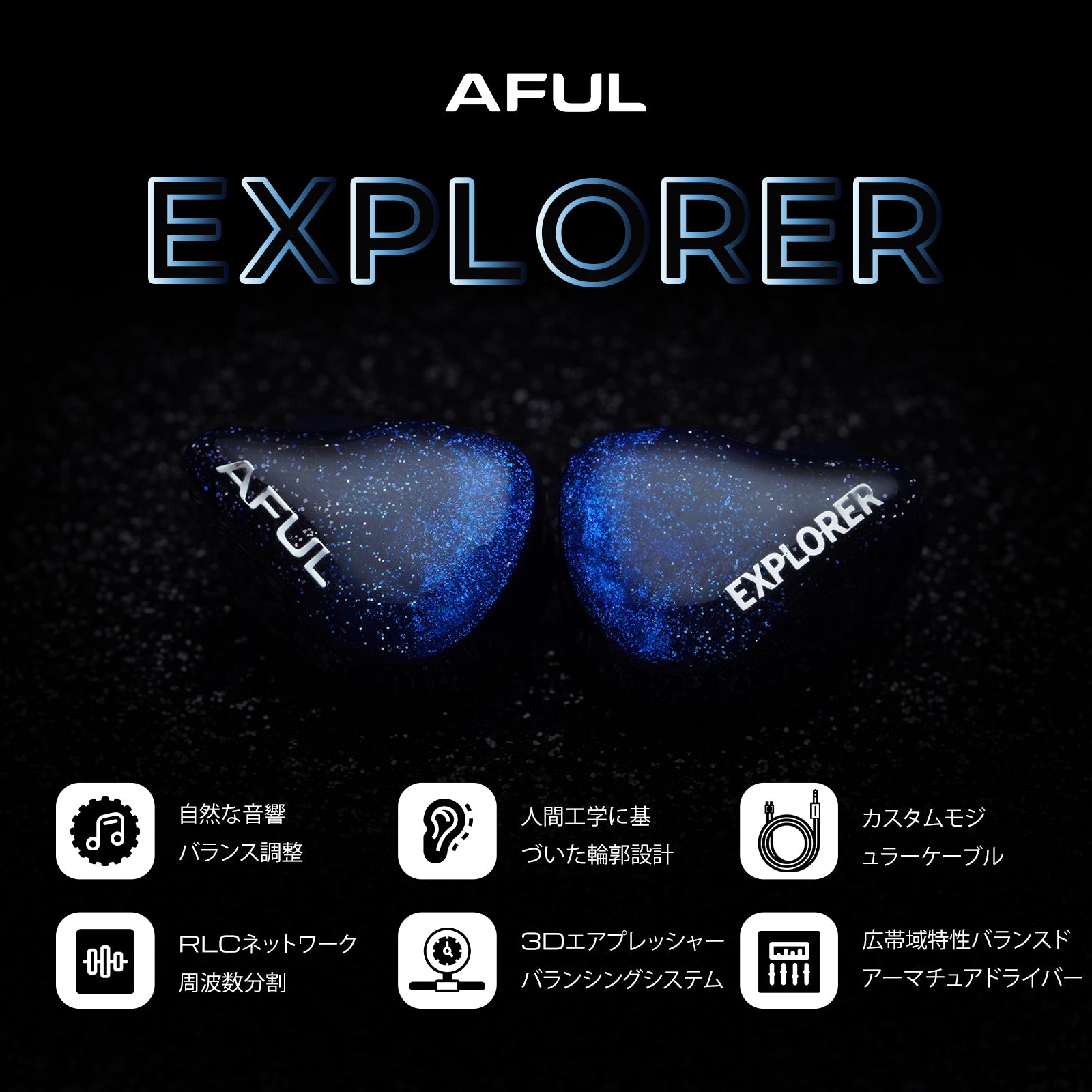 AFUL Explorer 1DD+2BA ハイブリッドインイヤーモニター サブ画像