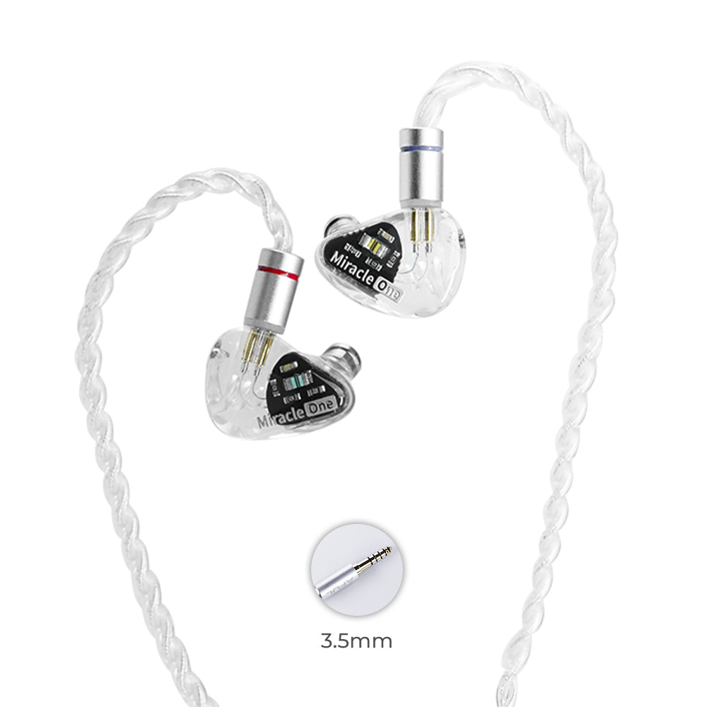 AFUL MiracleOne 有線イヤホン 6mm LSR振動板シングルダイナミックドライバー SEM音響設計 デュアル共振チャンバー搭載 透明シェル 3.5mm / 4.4mm メイン画像