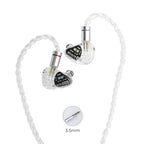 AFUL MiracleOne 有線イヤホン 6mm LSR振動板シングルダイナミックドライバー SEM音響設計 デュアル共振チャンバー搭載 透明シェル 3.5mm / 4.4mm