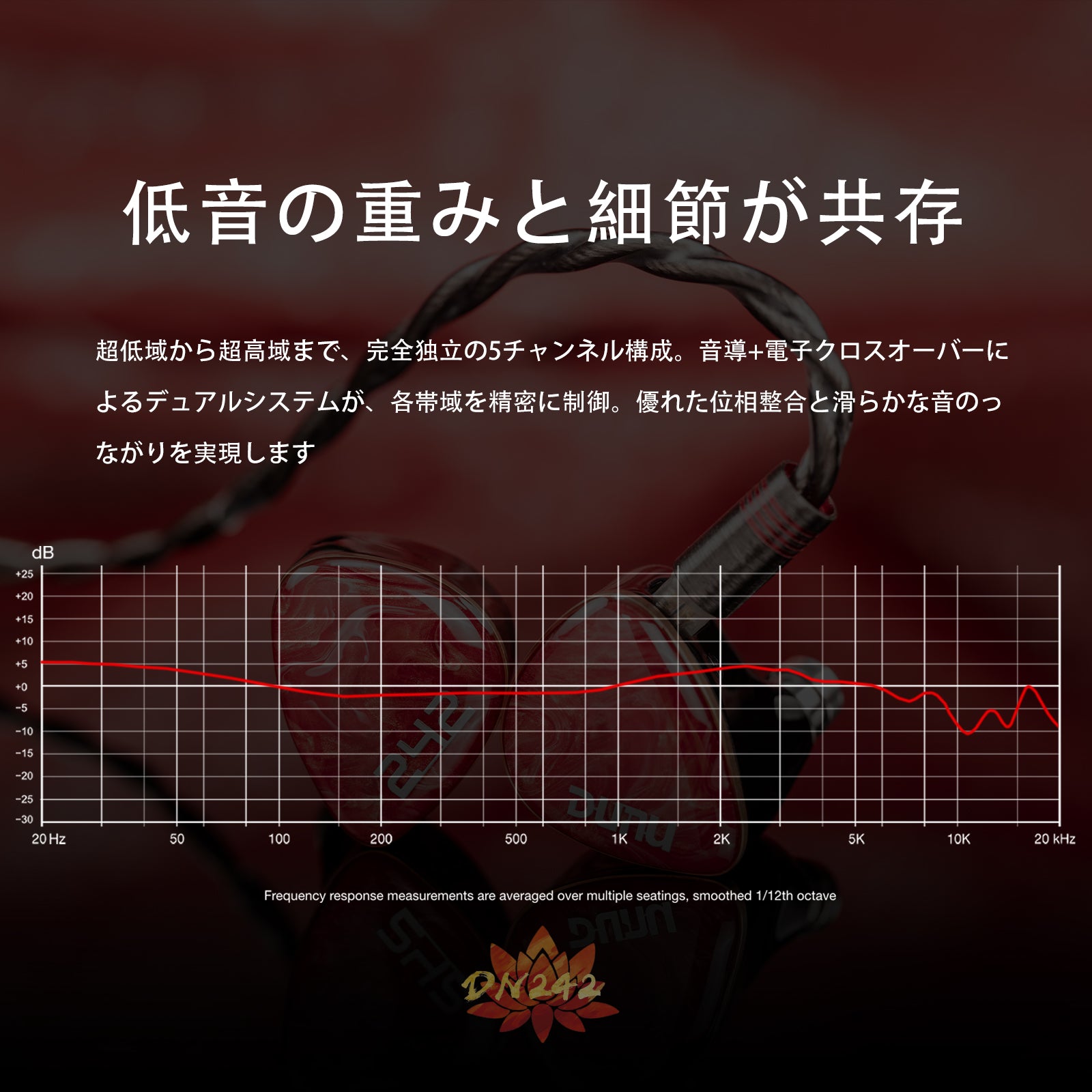 DUNU DN242 2DD+4BA+2マイクロプレナードライバー搭載 ハイブリッドIEM