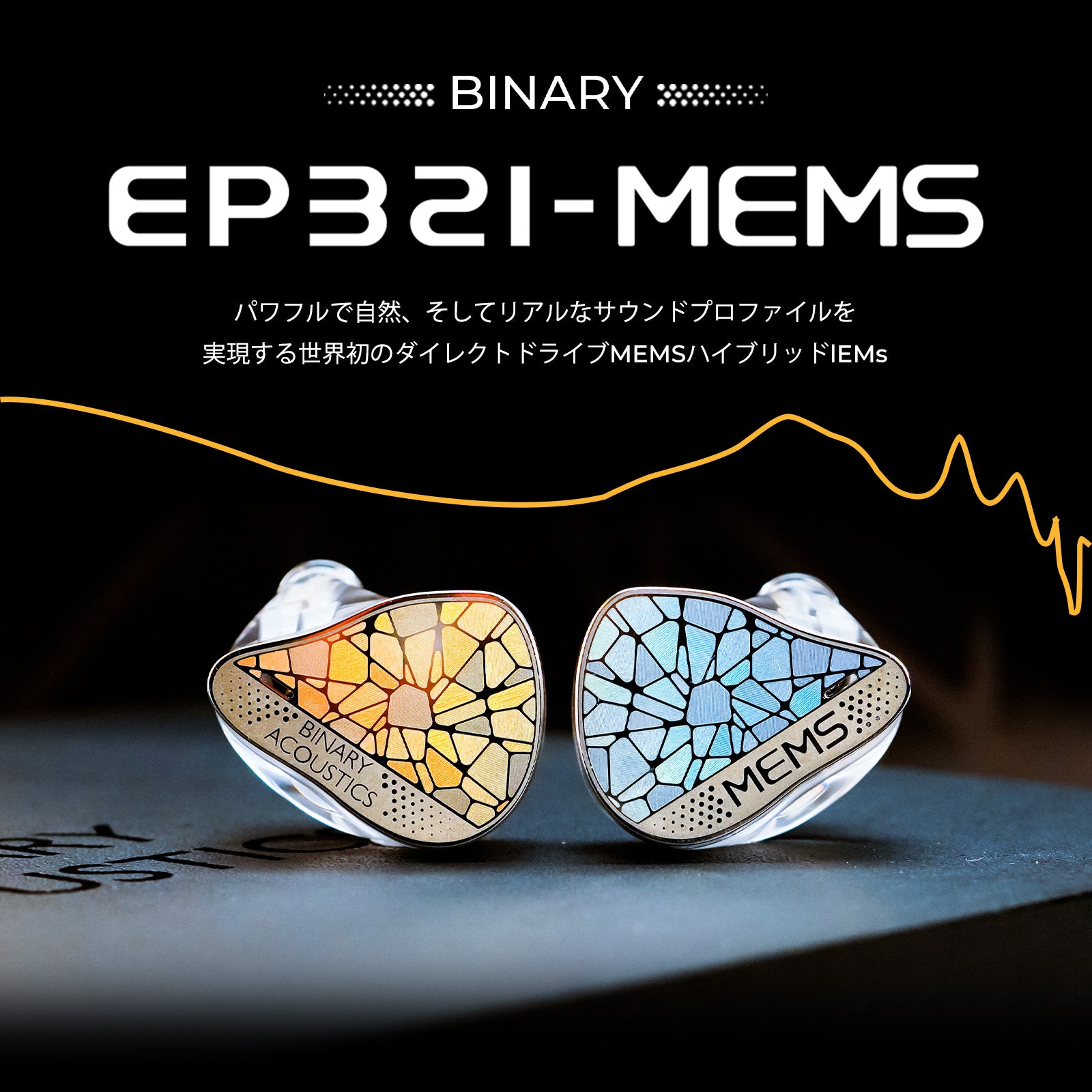 Binary EP321 2DD + 3BA + MEMSドライバー搭載 ハイブリッドIEM