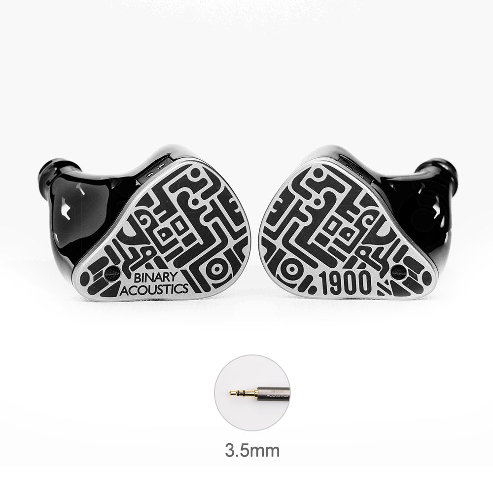 Binary Acoustics 1900 10mm DD＋6mmパッシブラジエーター＋4BA ハイブリッドIEM