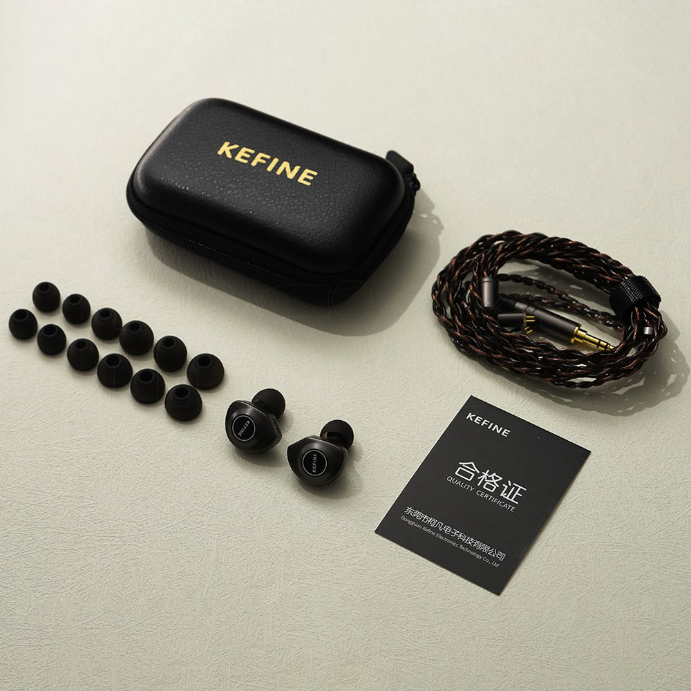 KEFINE Delci 10mm DLC+PU振動板 ダイナミックドライバー搭載 インイヤーイヤホン