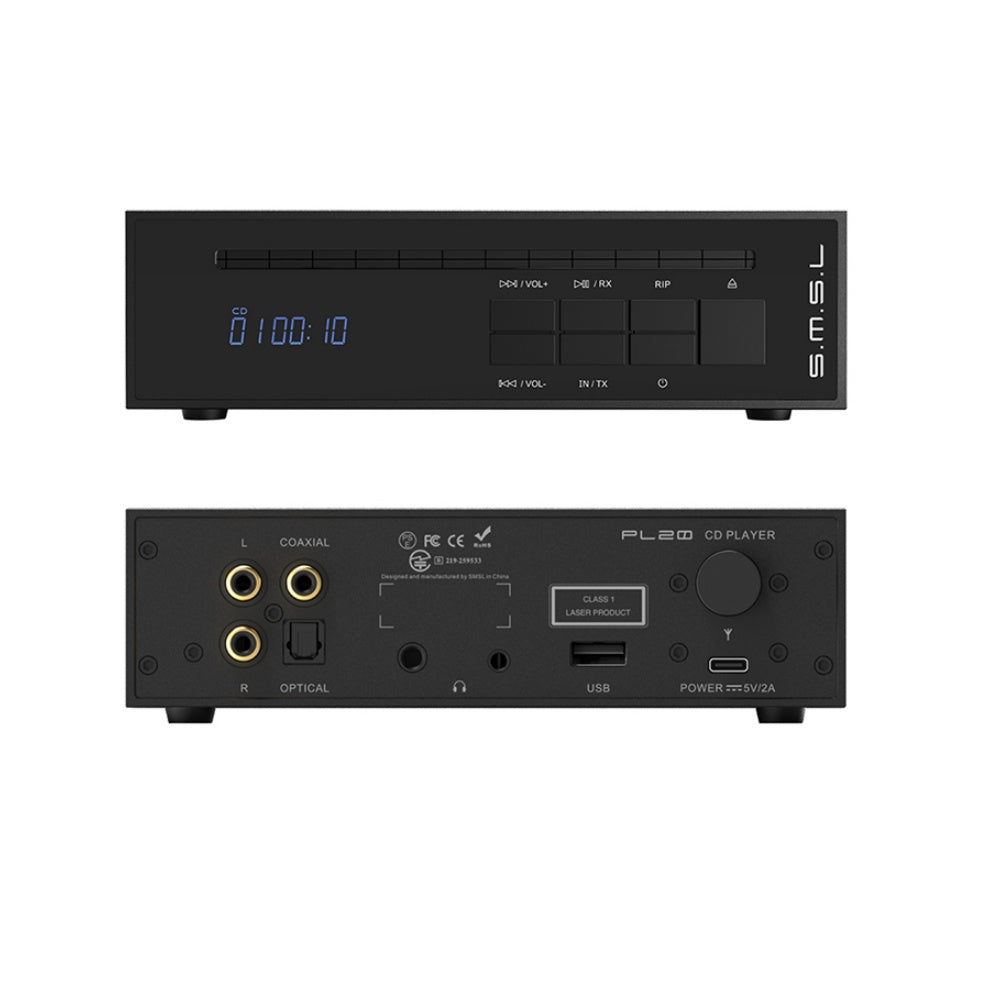 SMSL PL20 デュアルCS43131搭載 Bluetooth 5.3対応 CDプレーヤー